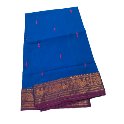 Chettinad cotton Saree Ink Blue