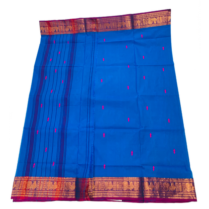 Chettinad cotton Saree Ink Blue