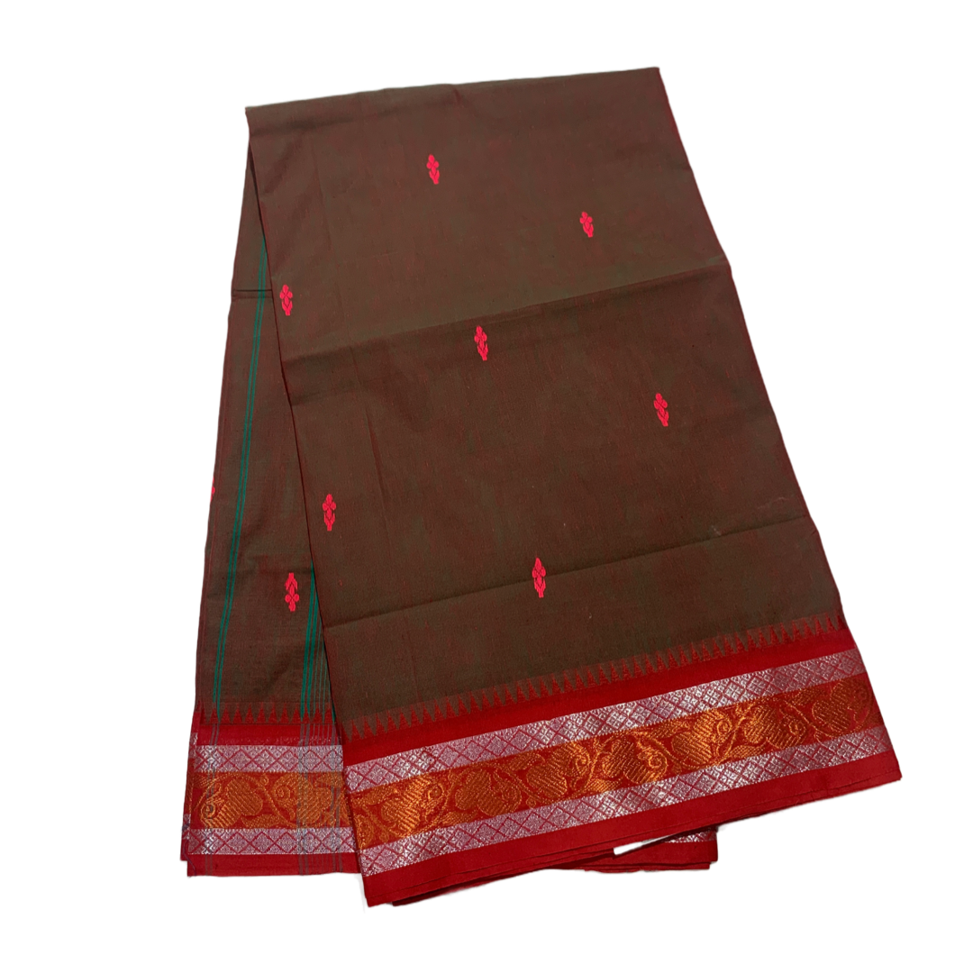 Chettinad Cotton Saree Brown