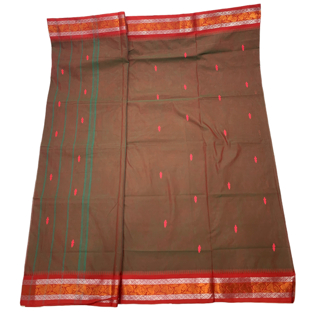 Chettinad Cotton Saree Brown