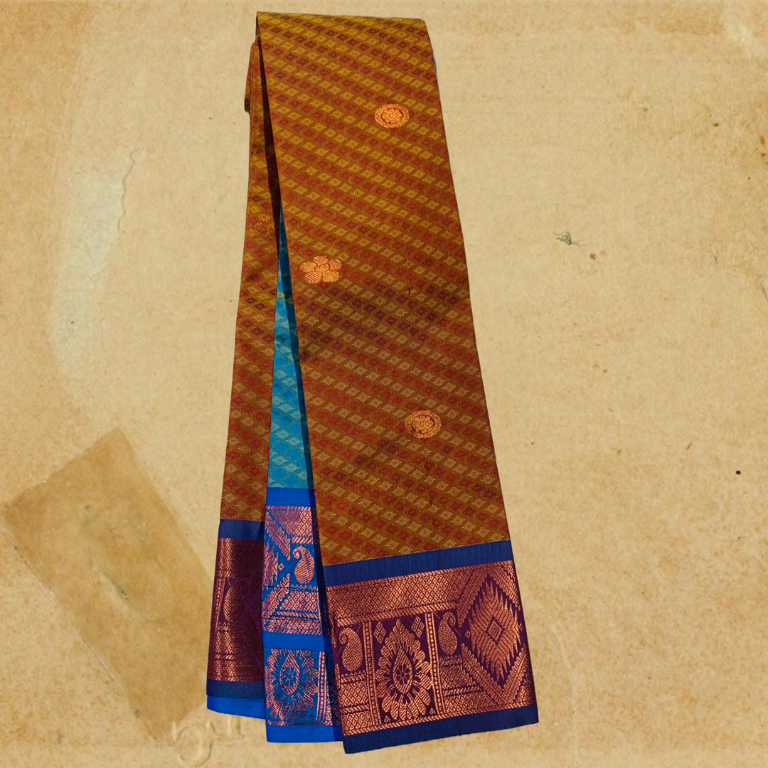 Art Silk Saree Honey Brown Colour