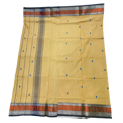 Chettinad Cotton Saree Biscuit Colour