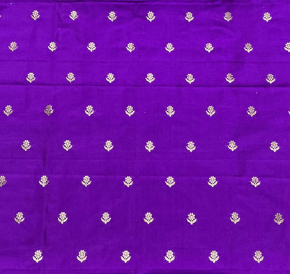 Violet Colour Pure Silk Blouse Fabric