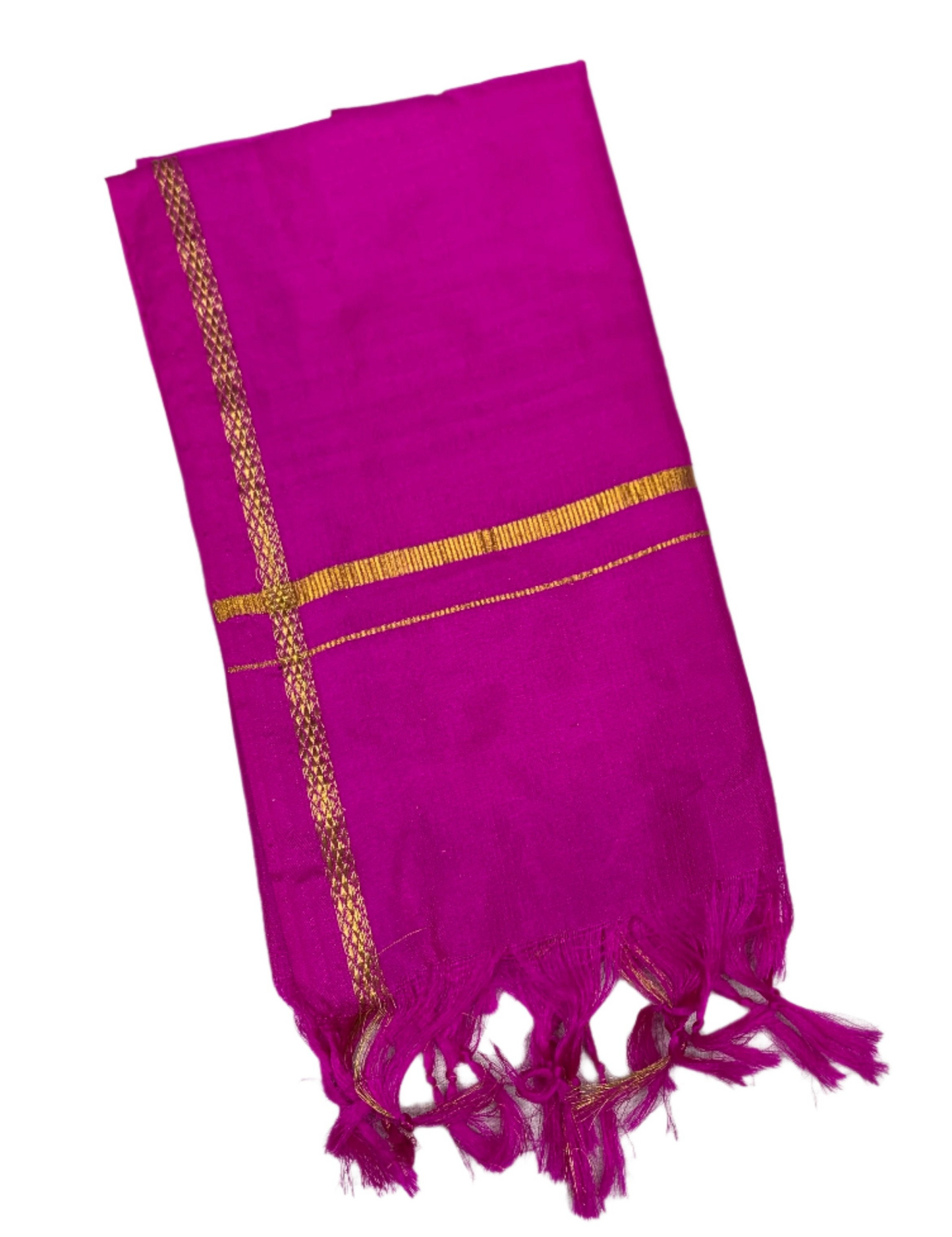 Silk Pooja Towel Pink Colour