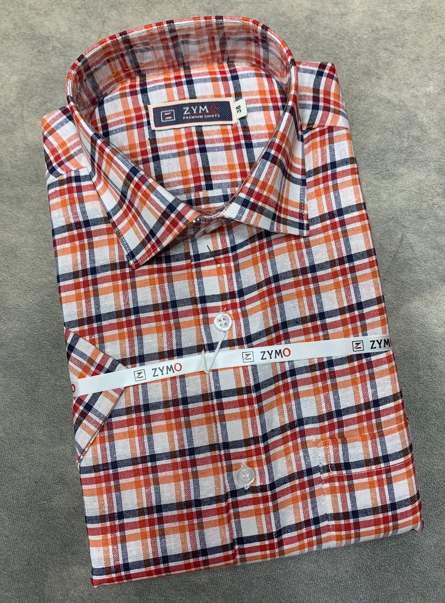 Half Sleeve 3 Colour Shirt with Checked Pattern