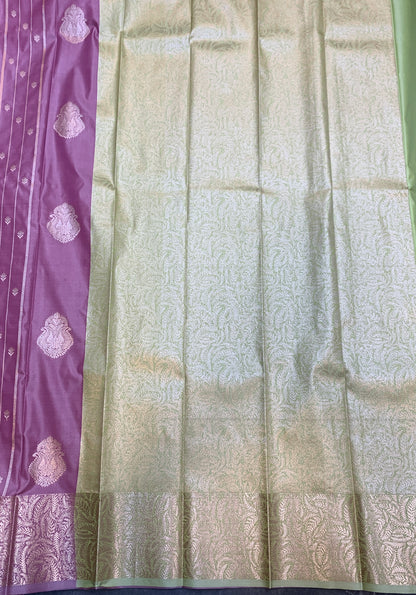 Soft Silk Casual Saree Onion Pink with Sliver Zari Border