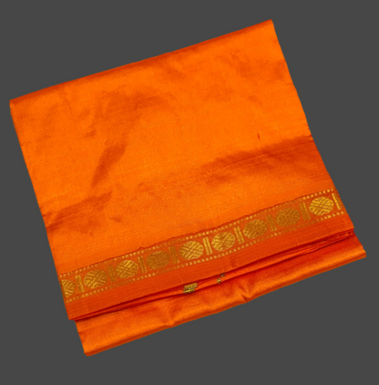Silk Pooja Towel Orange colour