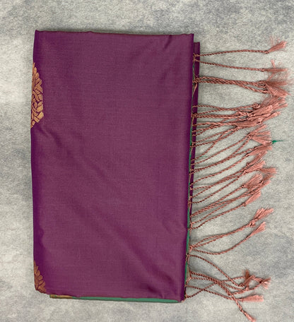 Art Silk Saree Magenta Colour with Borderless