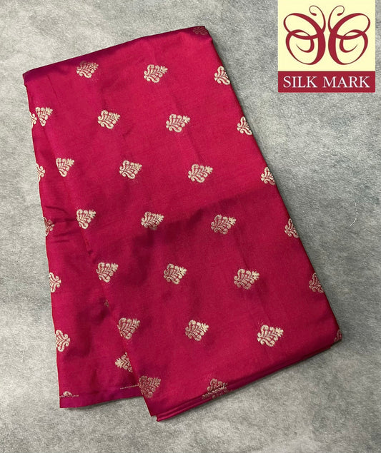 Golden Pink Colour Blouse Pure Silk Fabric
