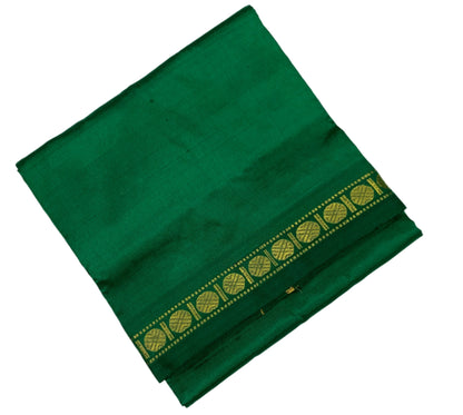 Silk Pooja Towel Green colour