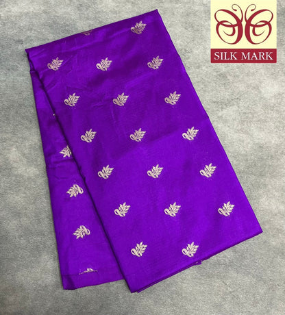 Violet Colour Pure Silk Blouse Fabric
