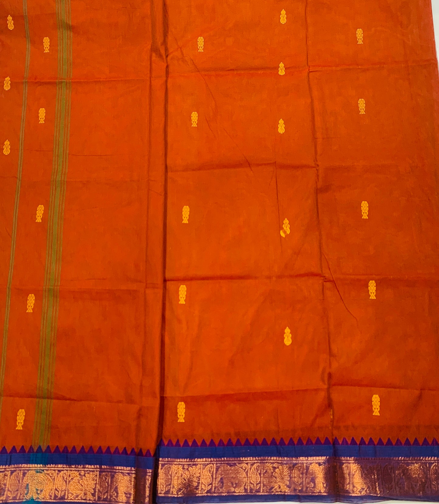 Chettinad cotton Saree Chocolate Brown