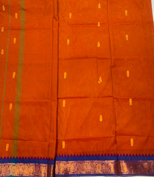 Chettinad cotton Saree Chocolate Brown