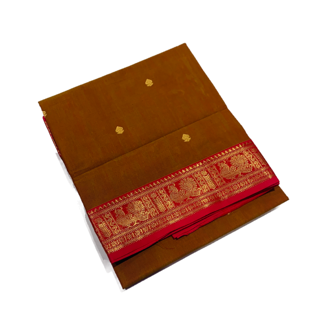 Chettinad Cotton Chocolate Brown