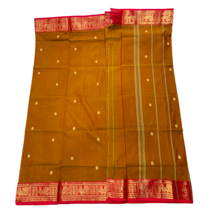 Chettinad Cotton Chocolate Brown