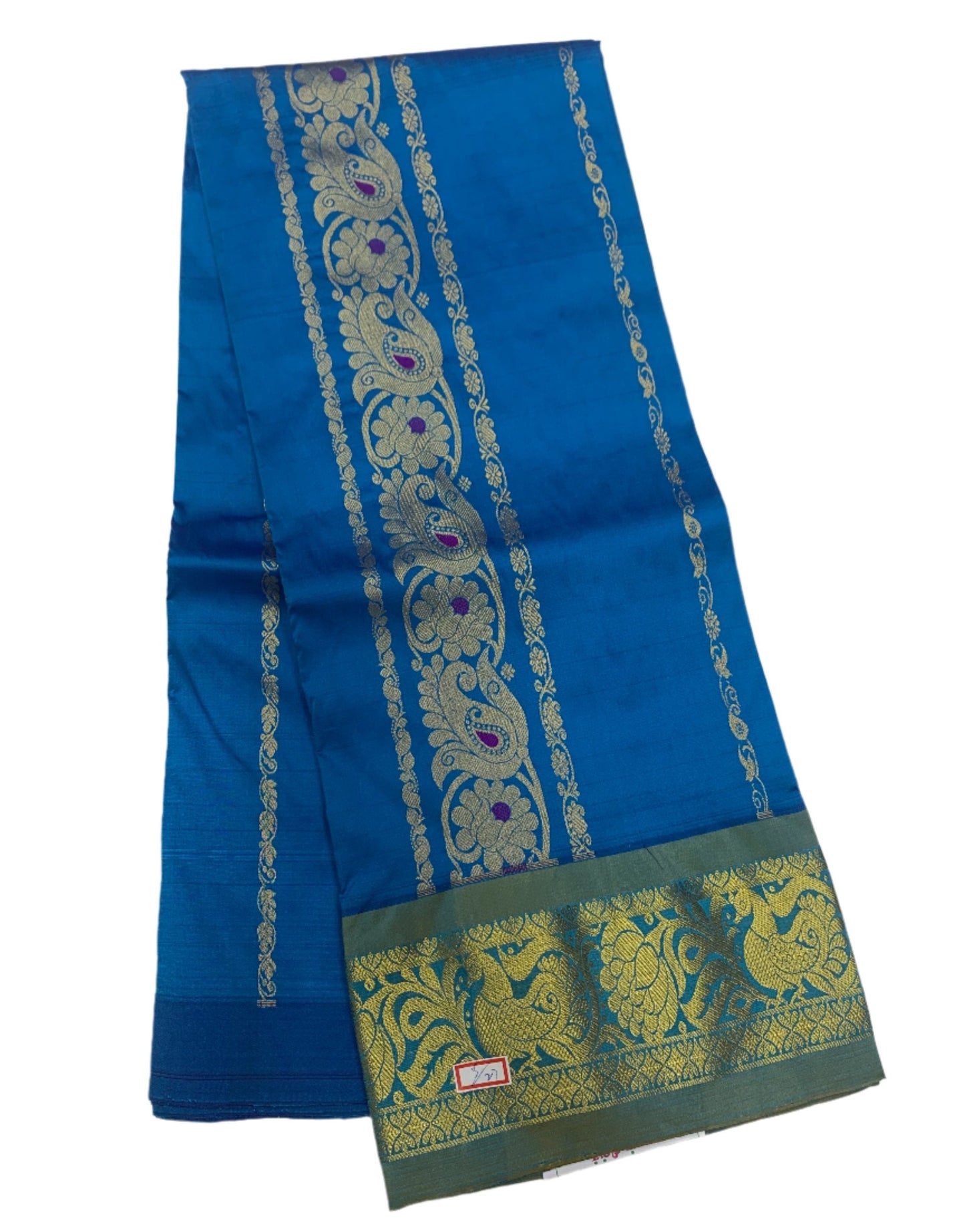 Sky Blue shade Semi Silk Kids Pattu Pavadai with Self Border for age above 10 years