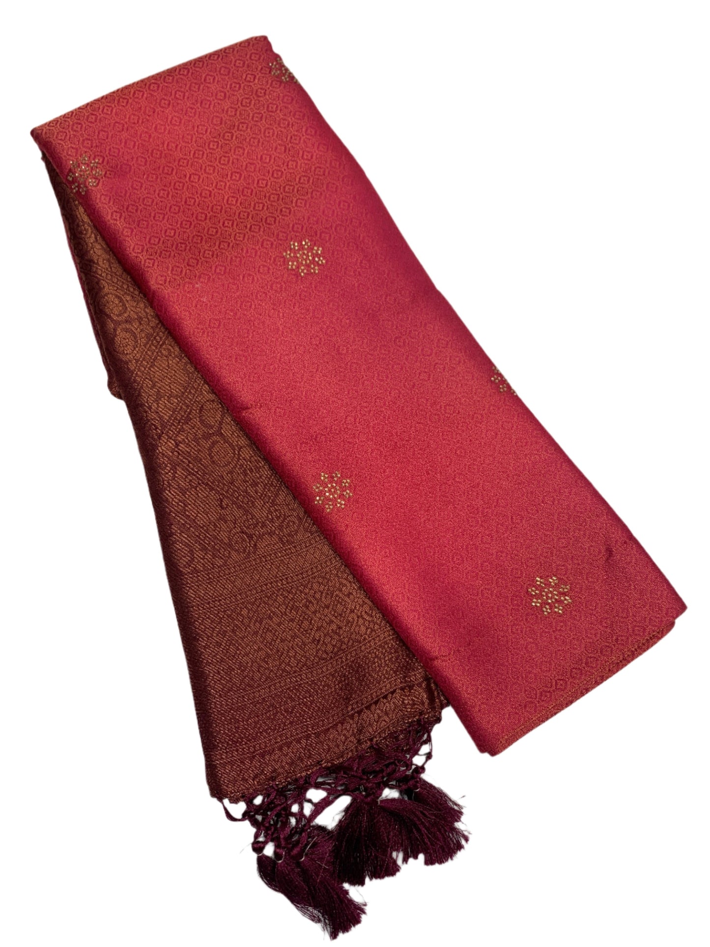 Pink shade kuberra pattu with Brown Pallu