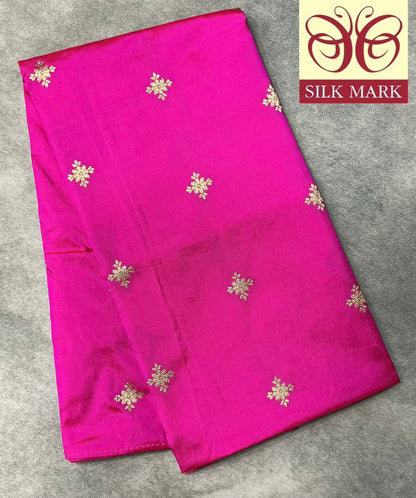 Pink Colour Pure Silk Blouse Fabric