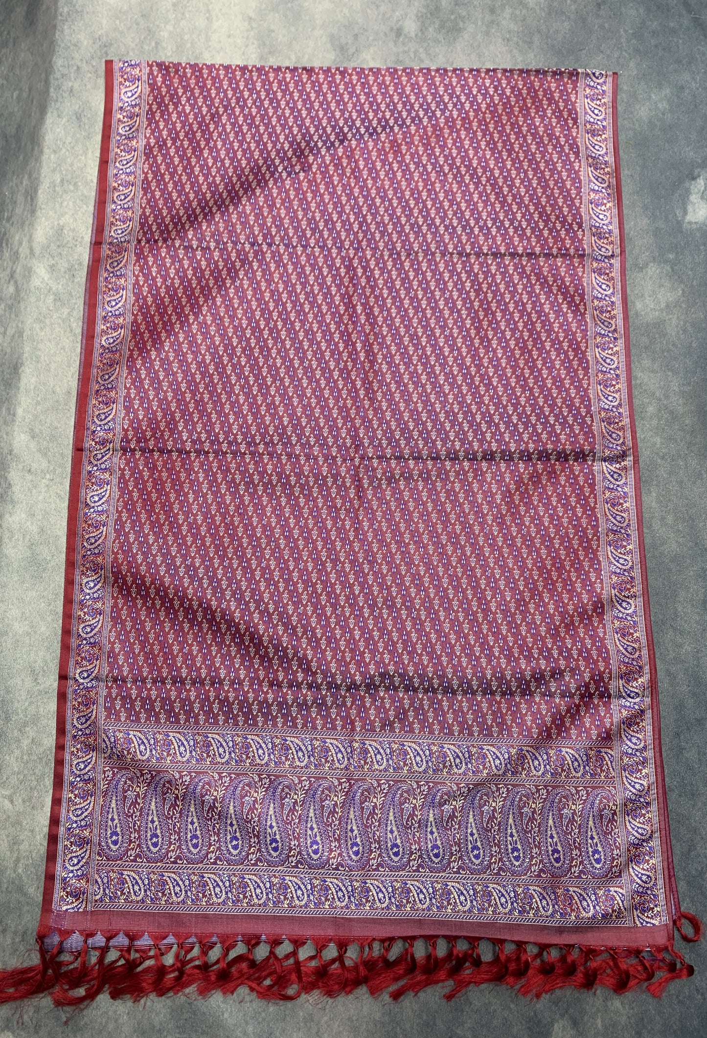 Deep Maroon Colour Facilitation Shawl Ponnadai