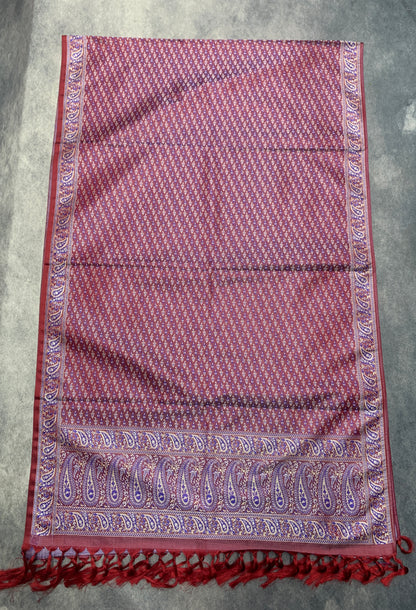 Deep Maroon Colour Facilitation Shawl Ponnadai