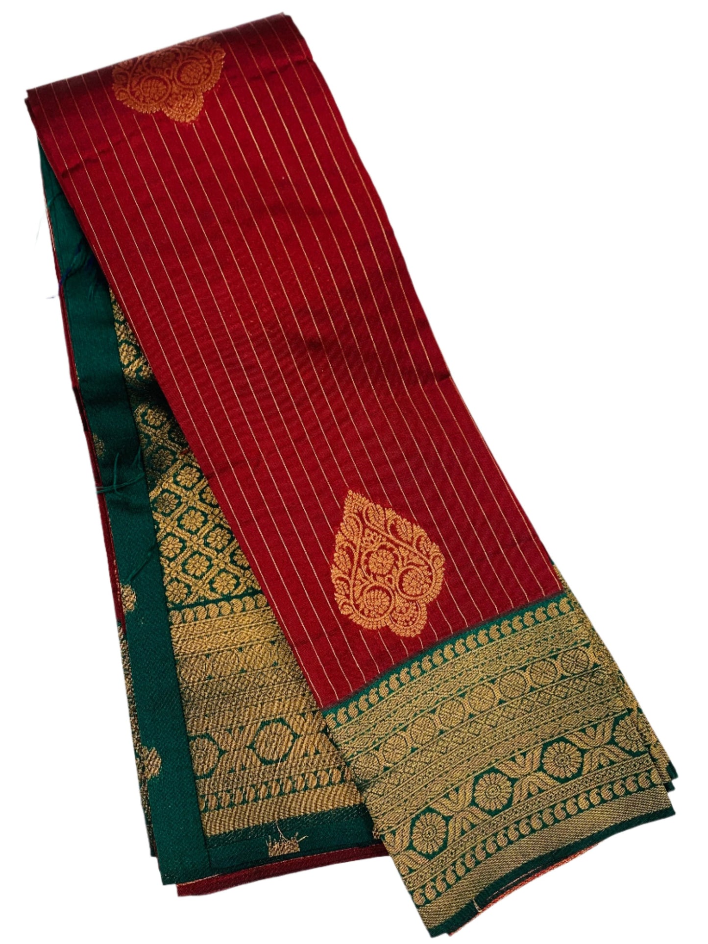 Art Silk Saree Maroon Colour with Green Border