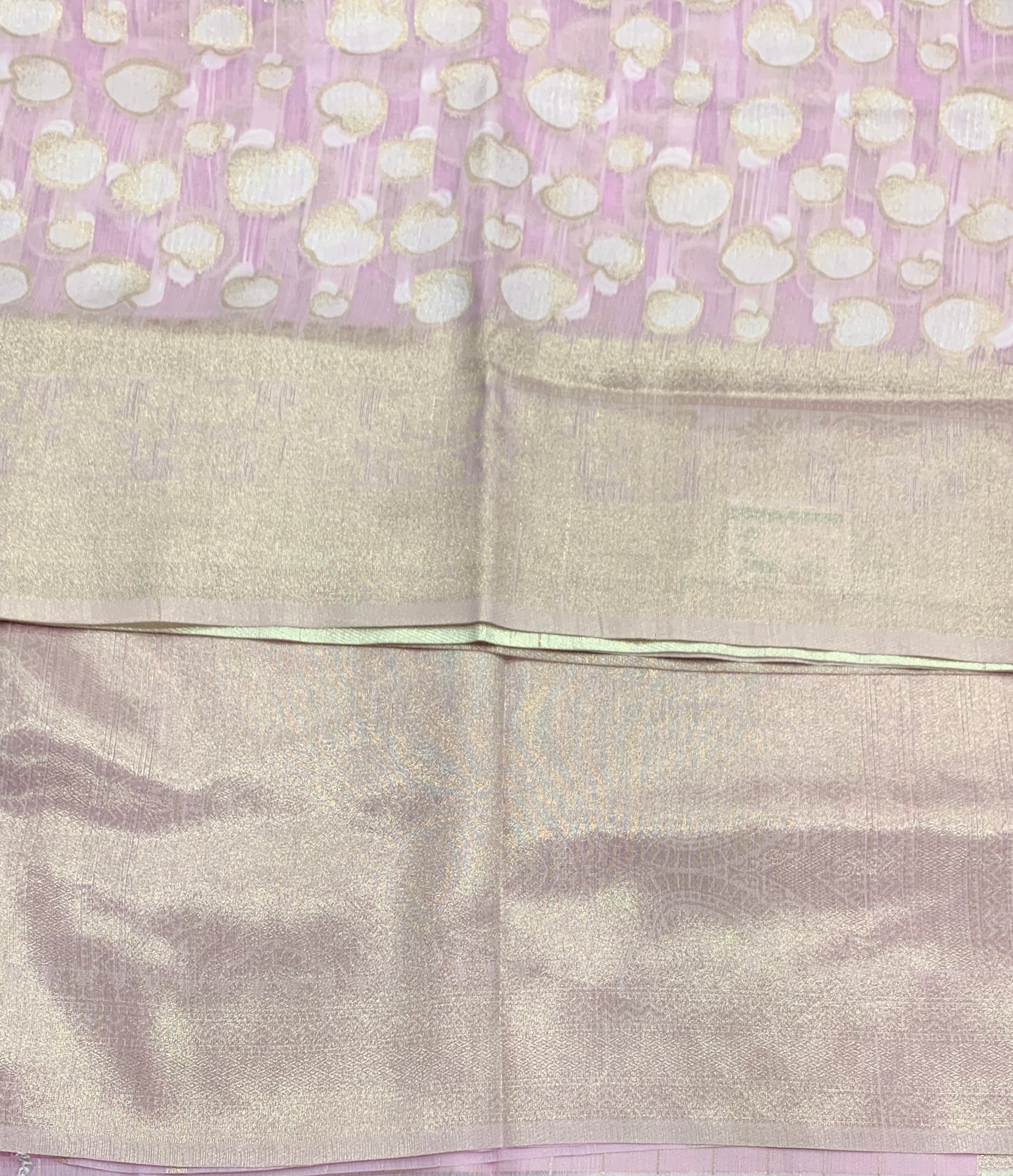 Banaras Katan Saree Lavender Colour with Katan Work Border