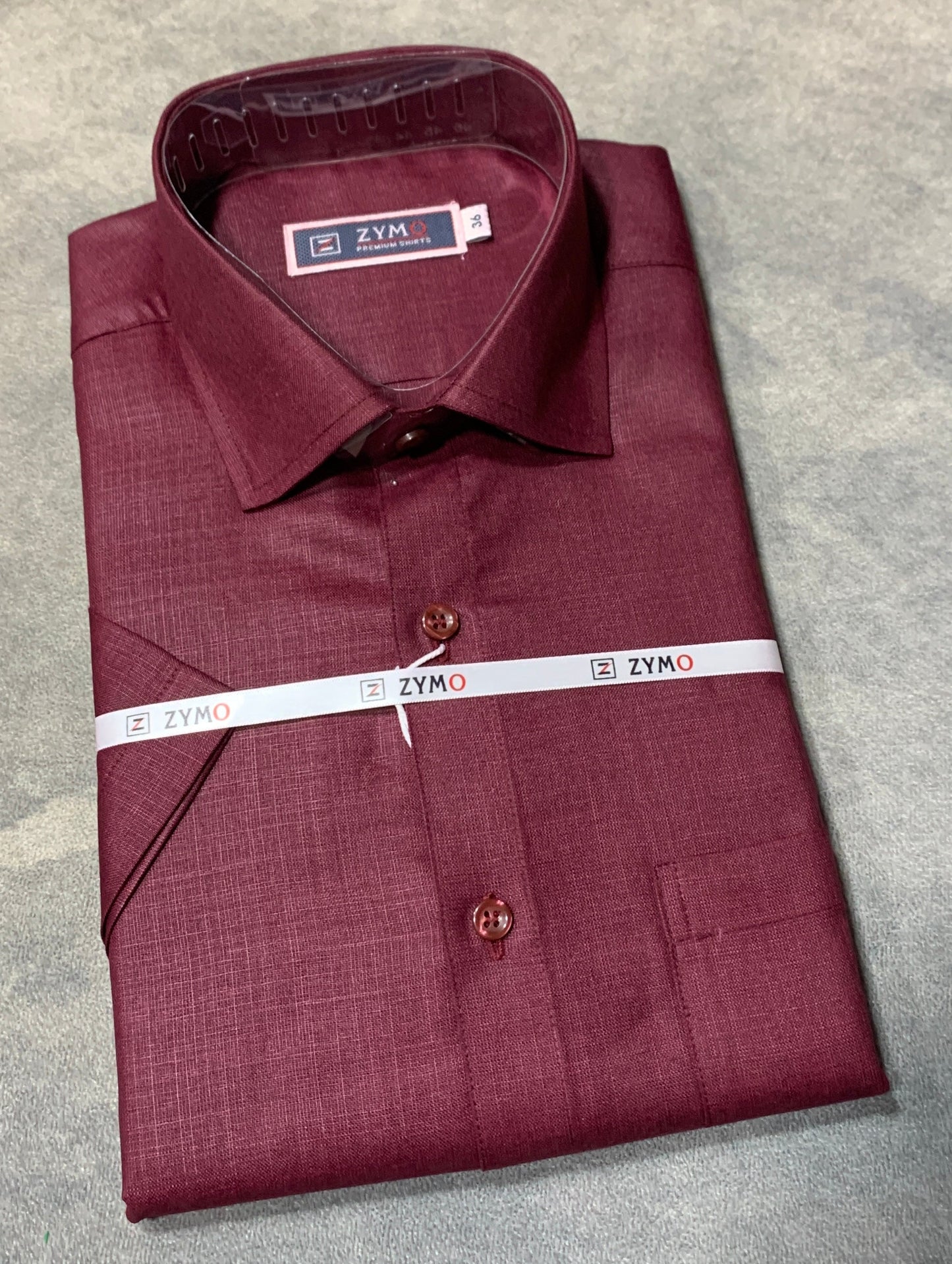 Half Sleeve Dark Maroon Colour Shirt