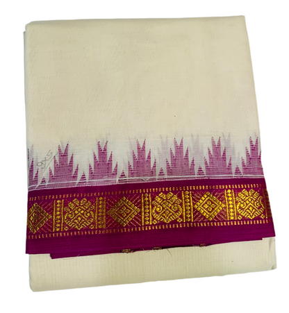 Cotton Dhoti Half White