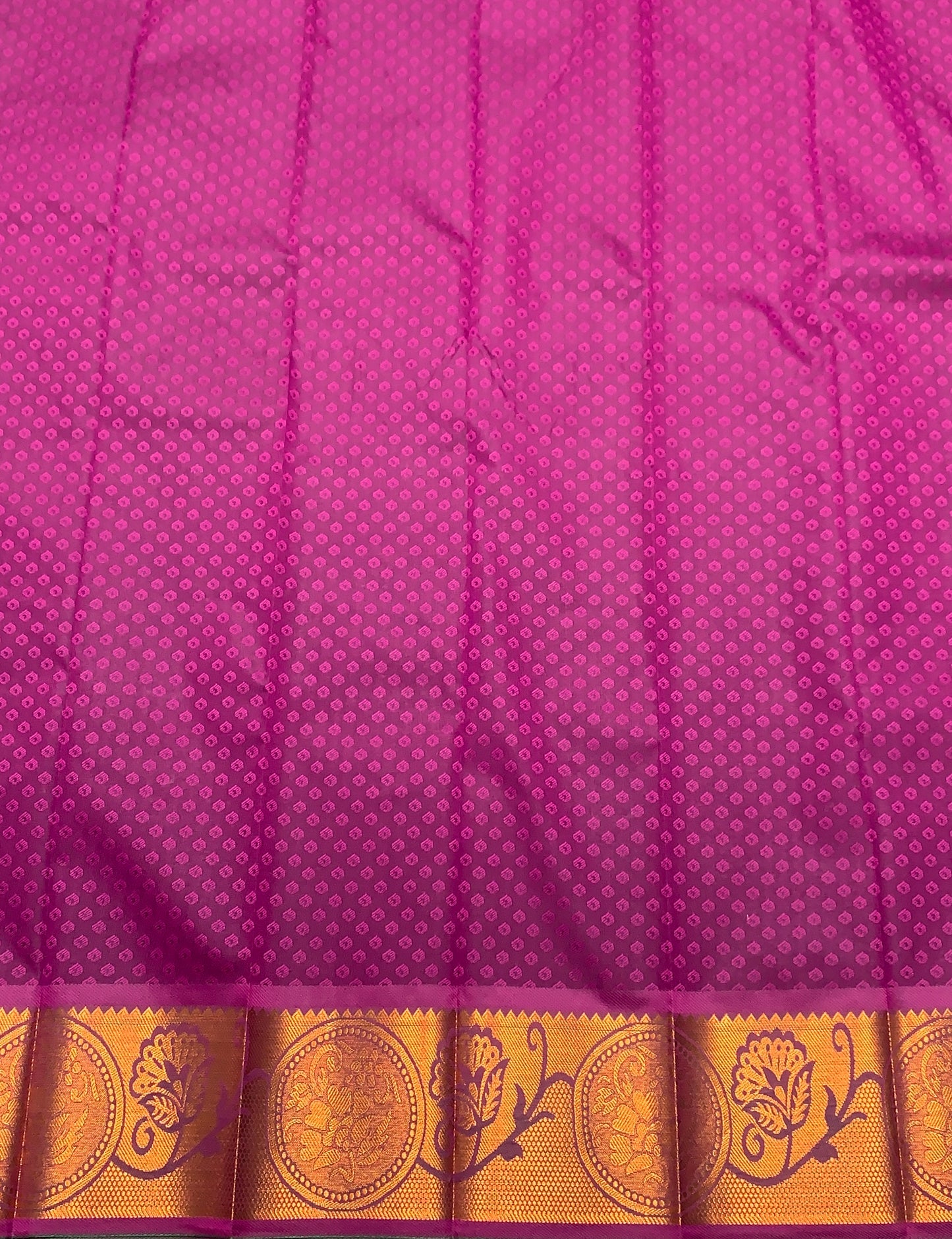 Synthetic Cotton Saree Vadamalli Colour with Copper Border
