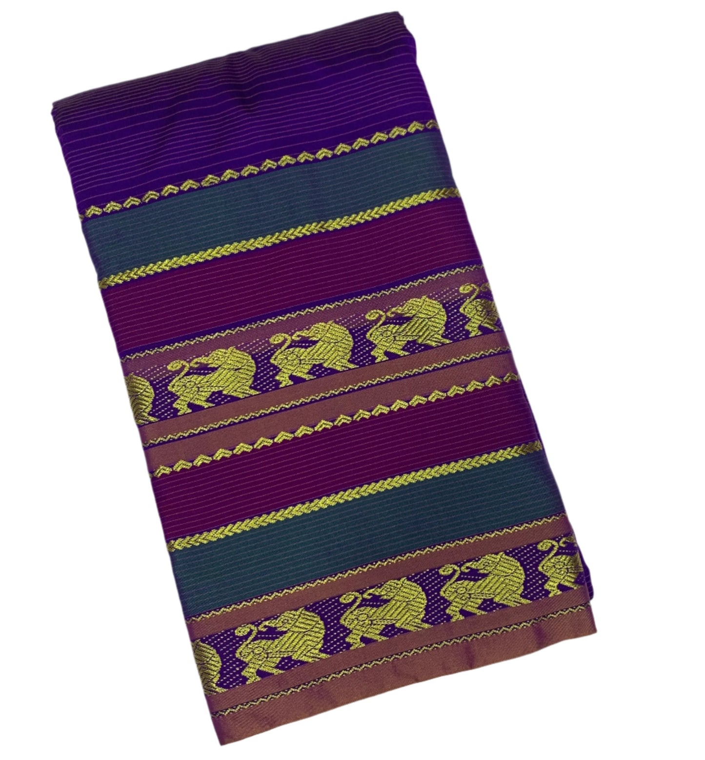 Arani Silk Saree Violet Colour with Purple and Blue Border