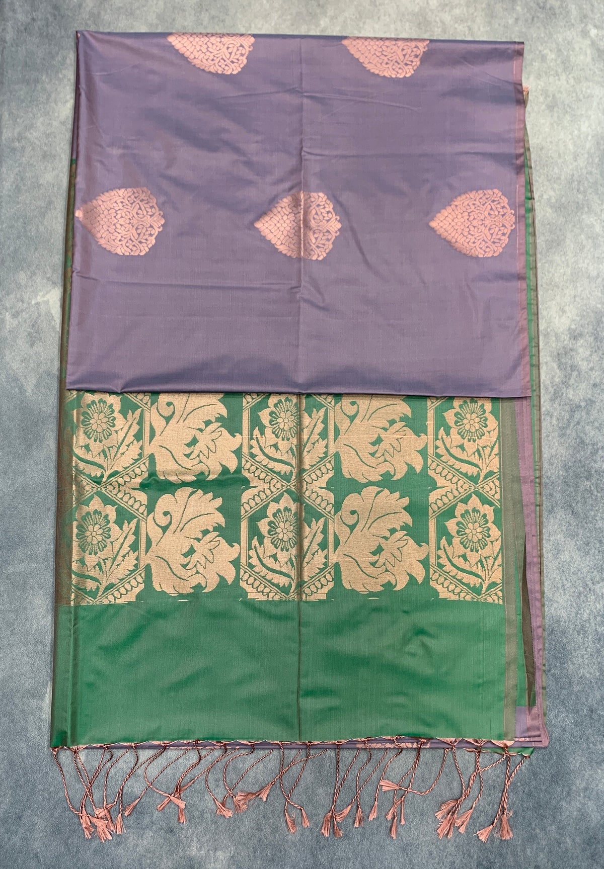 Art Silk Saree Grey Colour with Borderless