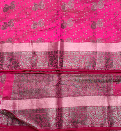 Tussar Saree Colour Pink Colour With Block Zari Work Border