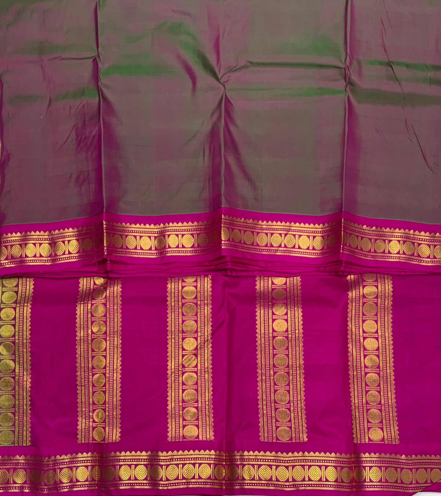 Pure Kanchipuram Silk Saree Dual shade