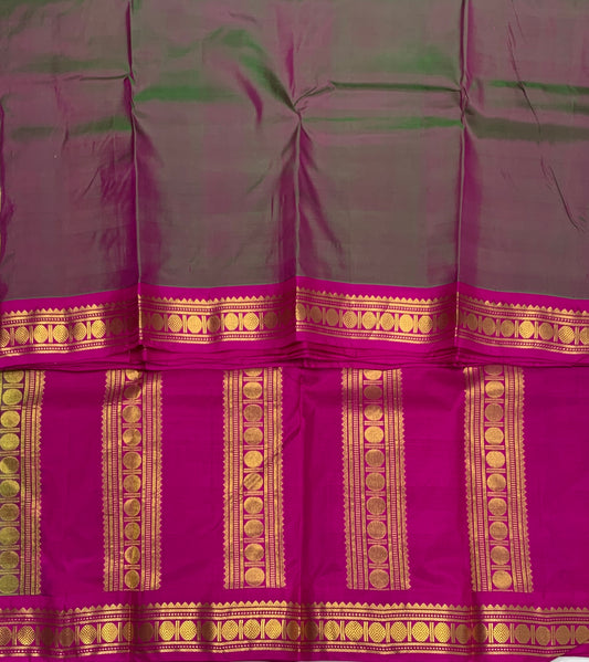 Pure Kanchipuram Silk Saree Dual shade