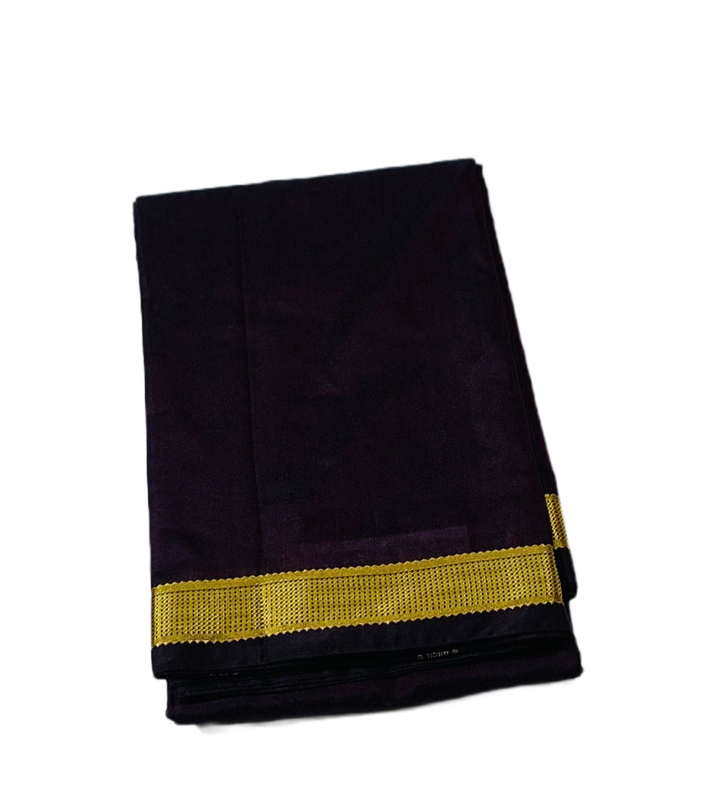 Arani Silk Saree Dark Brown Colour with Golden Border