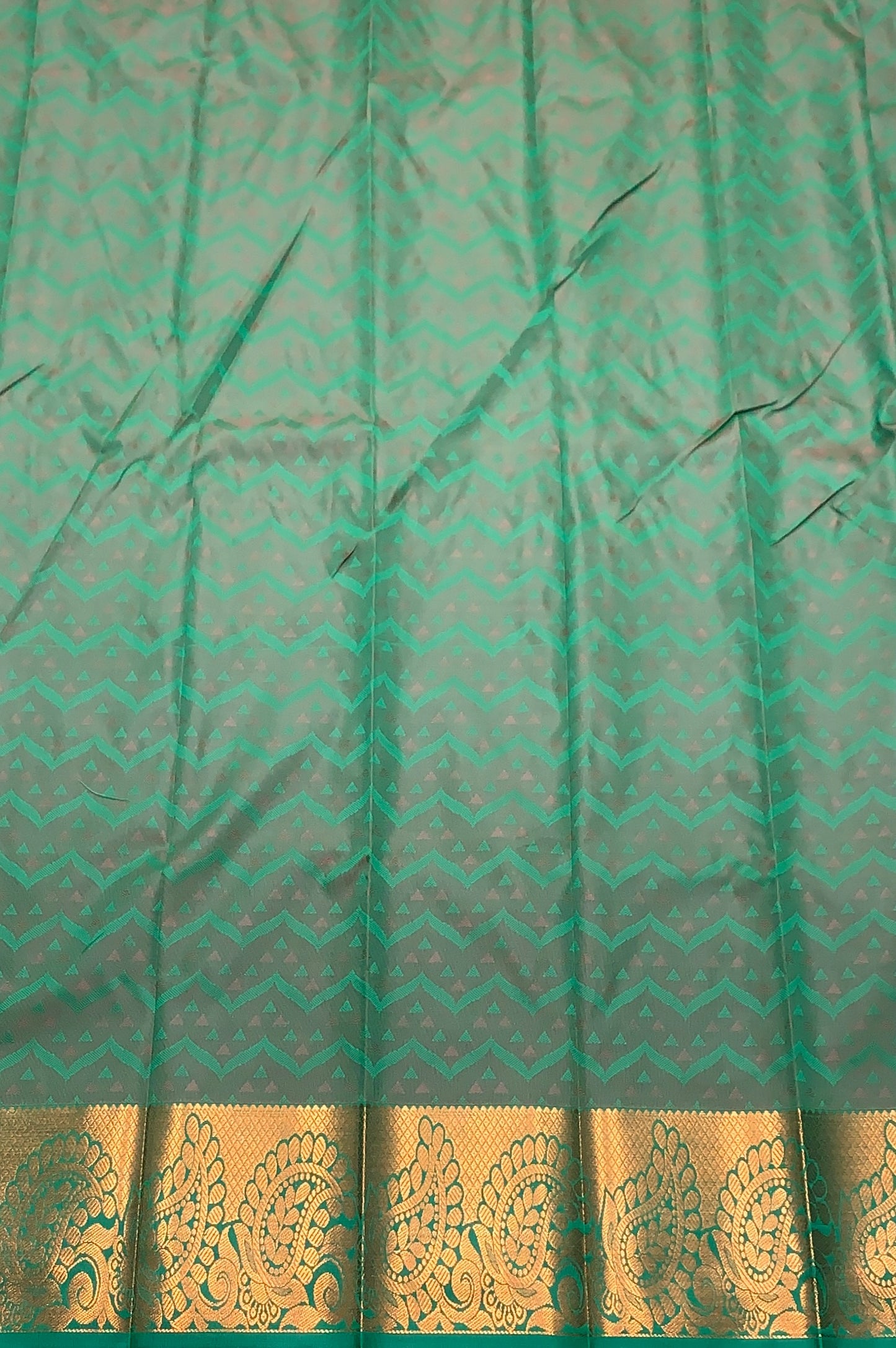 Synthetic Cotton Saree Pink Colour with Copper Border