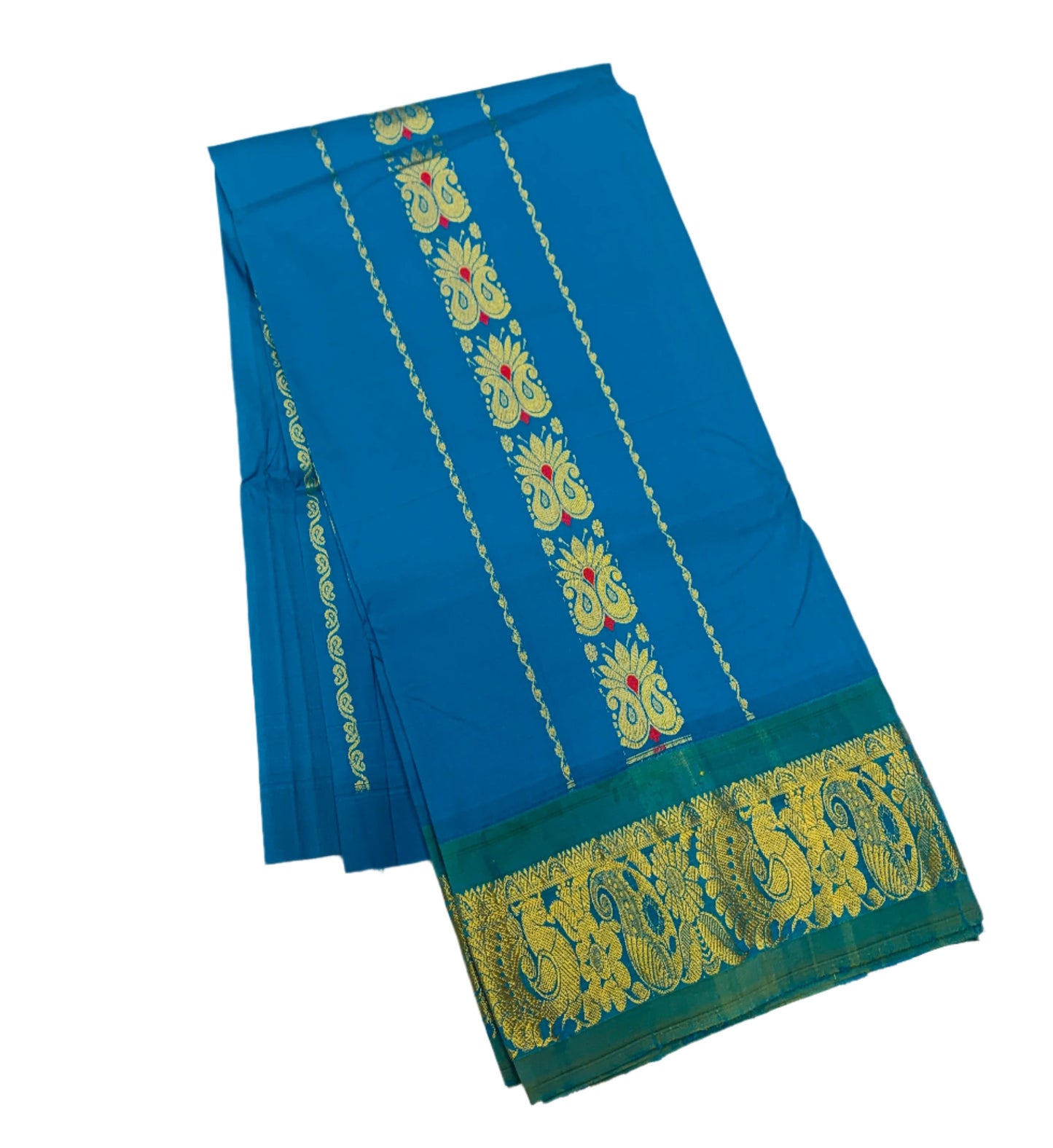 Sky Blue shade Semi silk Kids Pattu Pavadai with Self border for age 5 to 10