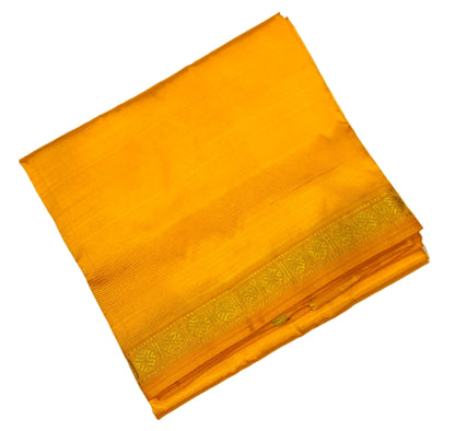 Silk Pooja Towel Mango Yellow colour