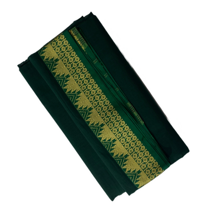 Chettinad Cotton Saree Dark Green