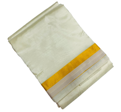 Art Silk Dhothi 9X5 Cream colour