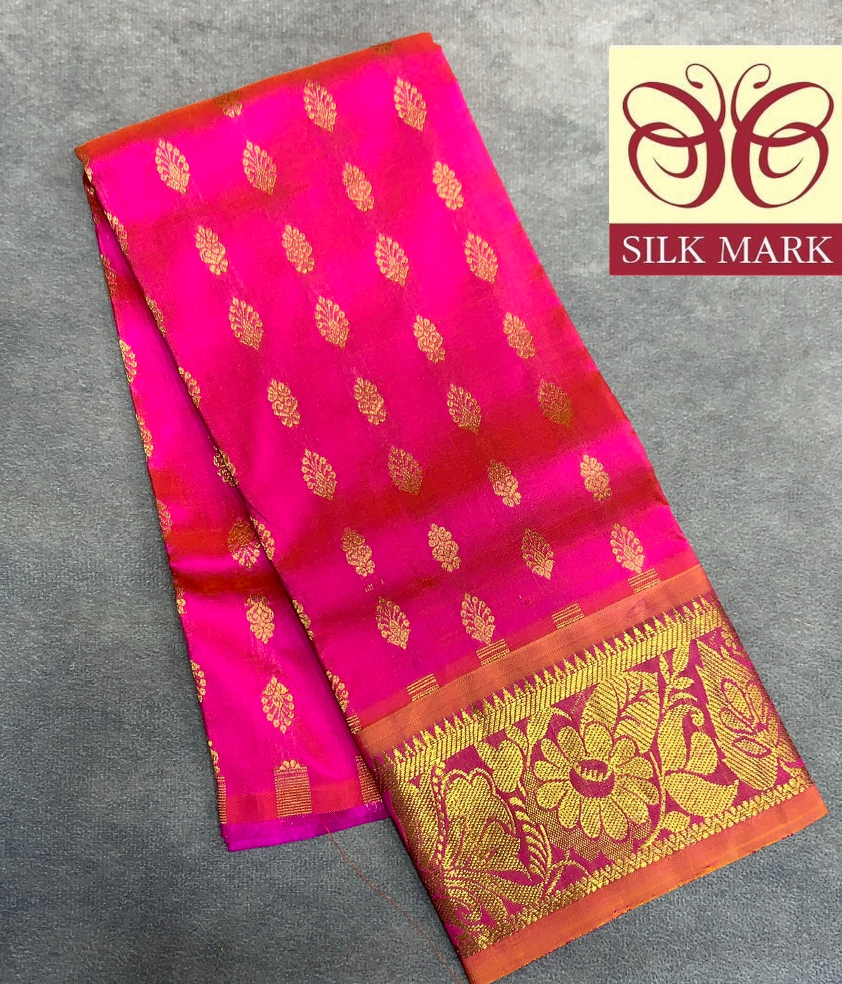 Baby Pink Shade Pure Kanchipuram Kids Pattu Pavadai with Contrast Border for Newborn to 2 Years