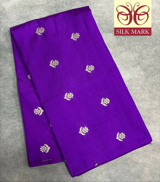 Violet Colour Pure Silk Blouse Fabric