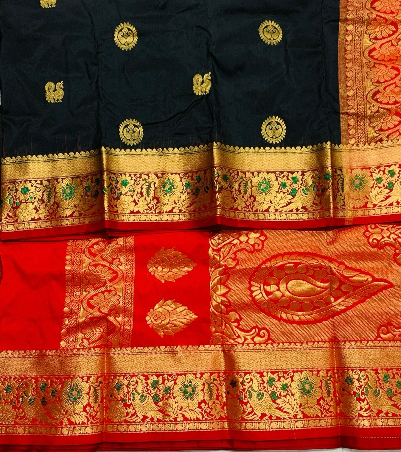 Pure Kanchipuram Silk Black Colour