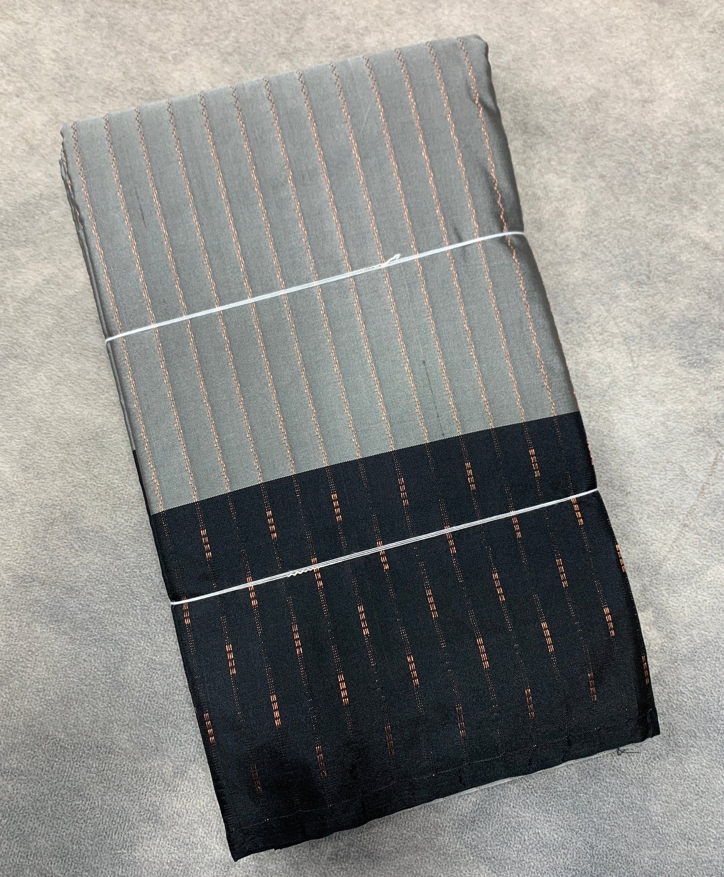 Arani Silk Saree Gray Colour with Block Border