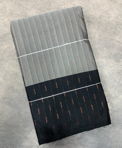 Arani Silk Saree Gray Colour with Block Border