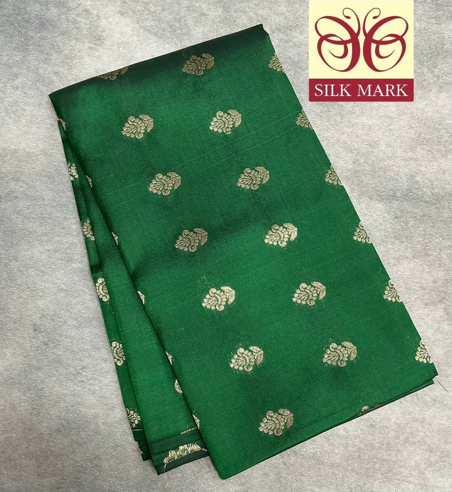 Green Colour Pure Silk Blouse Fabric