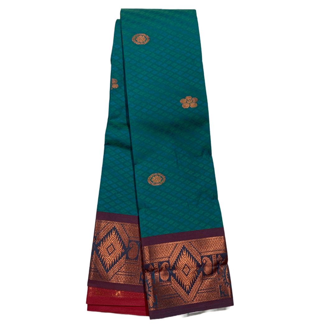 Art Silk Saree Dark Rama Green