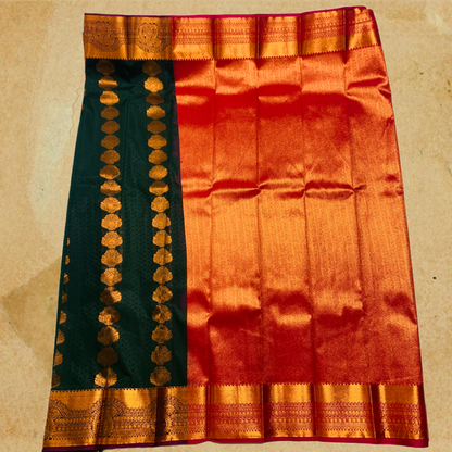 Art Silk Saree Dark Green Colour