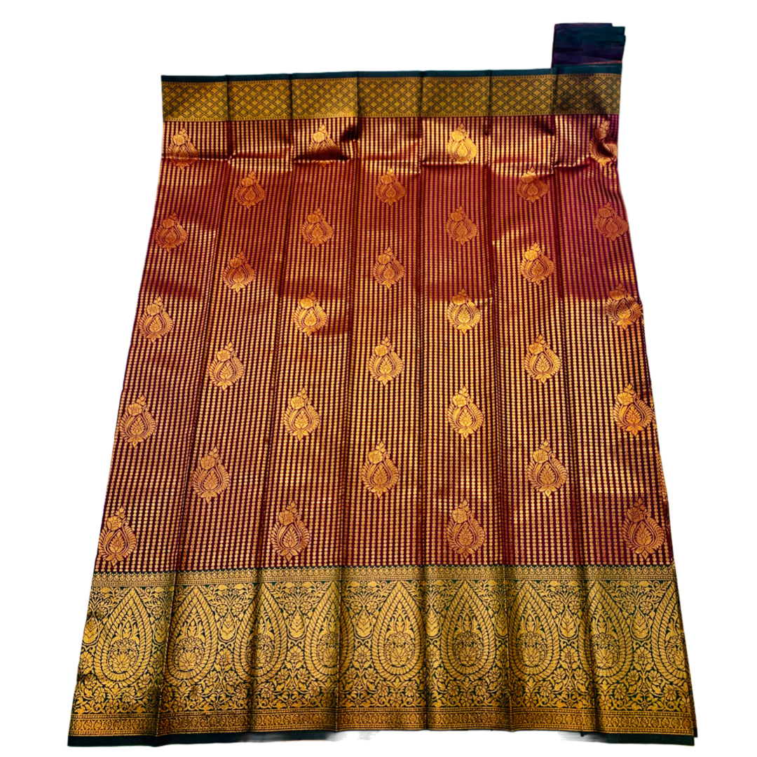 Art Silk Saree Dark Purple Colour