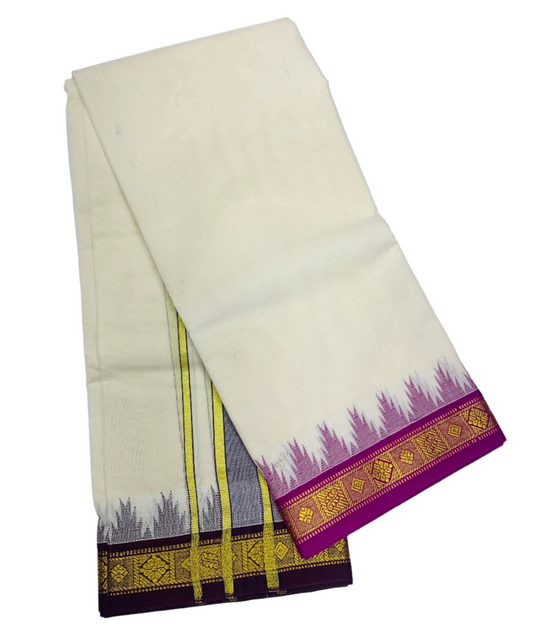 Cotton Dhoti Half White